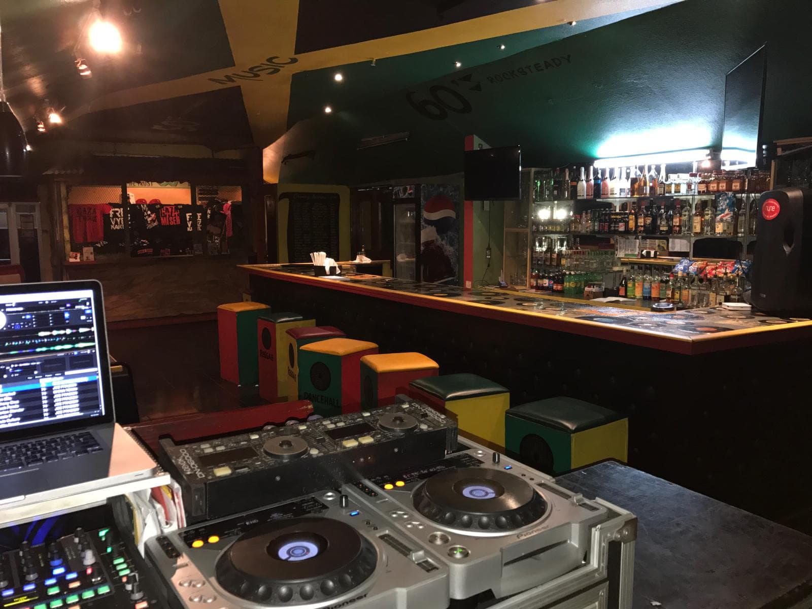The Exodus Nuclear venue and DJ setup
